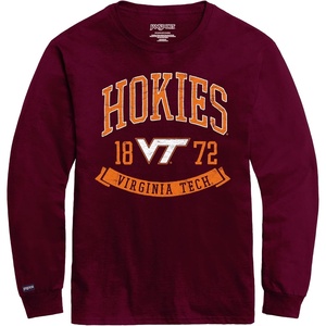 image:imageJanSport NCAA Officially Licensed Campus Long Sleeve T Shirt for Men Soft amp Breathable PreShrunk Cotton Crewneck T ShirtVirginia Tech Hokies