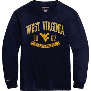 image:imageJanSport NCAA Officially Licensed Campus Long Sleeve T Shirt for Men Soft amp Breathable PreShrunk Cotton Crewneck T ShirtWest Virginia Mountaineers