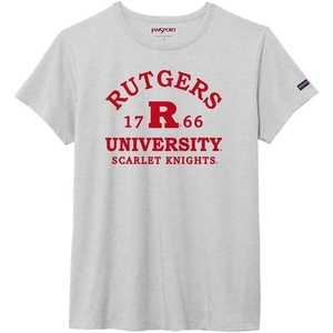 image:imageJanSport NCAA Officially Licensed Graduate Short Sleeve T Shirt for Women Soft amp Breathable CottonPolyester Blend Crewneck T Shirt with Graphic Detailing Everyday University Fan ApparelRutgers Scarlet Knights