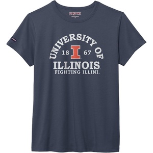 image:imageJanSport NCAA Officially Licensed Graduate Short Sleeve T Shirt for Women Soft amp Breathable CottonPolyester Blend Crewneck T Shirt with Graphic Detailing Everyday University Fan ApparelIllinois Illini