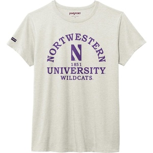 image:imageJanSport NCAA Officially Licensed Graduate Short Sleeve T Shirt for Women Soft amp Breathable CottonPolyester Blend Crewneck T Shirt with Graphic Detailing Everyday University Fan ApparelNorthwestern Wildcats