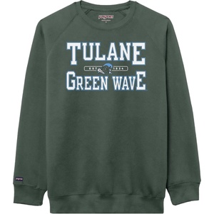 image:imageJanSport NCAA Officially Licensed Rival Crew Sweatshirt Long Sleeve Graphic Pullover for Men Women CottonPolyester BlendTulane Green Wave