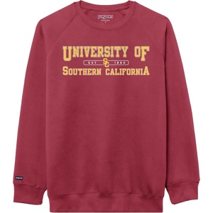 image:imageJanSport NCAA Officially Licensed Rival Crew Sweatshirt Long Sleeve Graphic Pullover for Men Women CottonPolyester BlendUSC Trojans