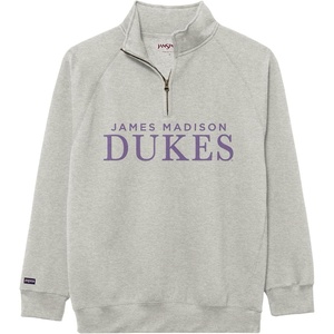 image:imageJanSport NCAA Officially Licensed Rival Quarter Zip Sweatshirt Long Sleeve Unisex CottonPolyester Blend StandUp CollarJames Madison Dukes