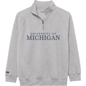 image:imageJanSport NCAA Officially Licensed Rival Quarter Zip Sweatshirt Long Sleeve Unisex CottonPolyester Blend StandUp CollarMichigan Wolverines