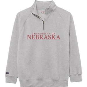 image:imageJanSport NCAA Officially Licensed Rival Quarter Zip Sweatshirt Long Sleeve Unisex CottonPolyester Blend StandUp CollarNebraska Cornhuskers