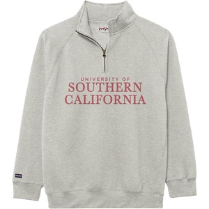 image:imageJanSport NCAA Officially Licensed Rival Quarter Zip Sweatshirt Long Sleeve Unisex CottonPolyester Blend StandUp CollarUSC Trojans