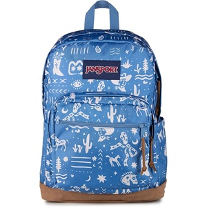 image:imageJanSport Right Pack Backpack  Durable Daypack with Padded 15 Laptop Sleeve Spacious Main Compartment amp Integrated Water Bottle Pocket  Moon FlowerYeehaw and Horses Elemental BlueCream