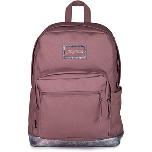image:imageJanSport Right Pack Expressions Backpack  Main Compartment 15inch Padded Laptop Compartment Side Water Bottle Pocket Utility Pocket with Zippered Rain Flap Denim Wash BlackBog Glam Suede Mahogany HazeBrnPink