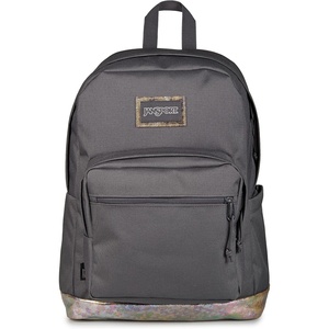 image:imageJanSport Right Pack Expressions Backpack  Main Compartment 15inch Padded Laptop Compartment Side Water Bottle Pocket Utility Pocket with Zippered Rain Flap Denim Wash BlackBog Glam Suede Smokey GritBrown