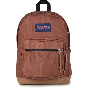 image:imageJanSport Right Pack Expressions Backpack  Main Compartment 15inch Padded Laptop Compartment Side Water Bottle Pocket Utility Pocket with Zippered Rain Flap Denim Wash BlackAged Canvas BrownLt BrnDk Brown