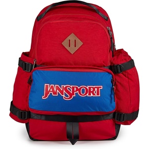 image:imageJanSport Seattle Pack  Durable Backpack with Main Compartment Dual Water Bottle Pockets Lined Laptop Sleeve BlackRed Tape