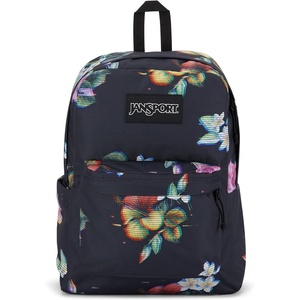 image:imageJanSport SuperBreak One Backpack  Durable Lightweight Bag with 1 Main Compartment Front Utility Pocket with Builtin Organizer Premium Backpack Cyberspace GalaxyFloral Glitch
