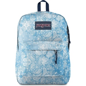 image:imageJanSport SuperBreak One Backpack  Durable Lightweight Bookbag with 1 Main Compartment Front Utility Pocket with Builtin Organizer  Premium Backpack Faded Floral Fresh MintLucky Bandanna