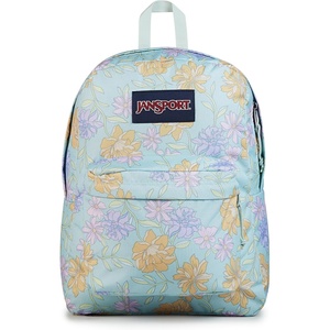 image:imageJanSport SuperBreak One Backpack  Durable Lightweight Bookbag with 1 Main Compartment Front Utility Pocket with Builtin Organizer  Premium Backpack Faded Floral Fresh MintFaded Floral Fresh Mint